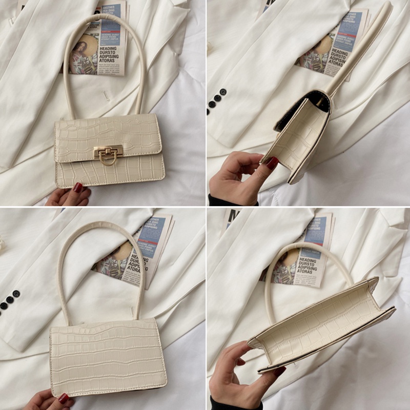 Túi IELGY họa tiết đá nhỏ kẹp nách quải vai phong cách Hồng Kông kiểu Pháp cao cấp