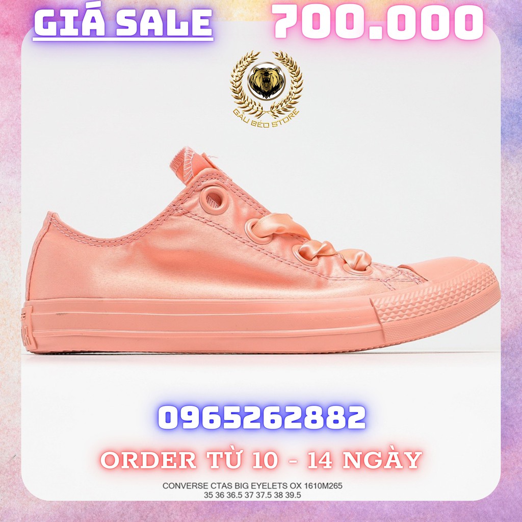 Order 1-2 Tuần + Freeship Giày Outlet Store Sneaker _Converse Chuck Taylor All Star BIG Eyelet Ox MSP:  gaubeaostore.sho