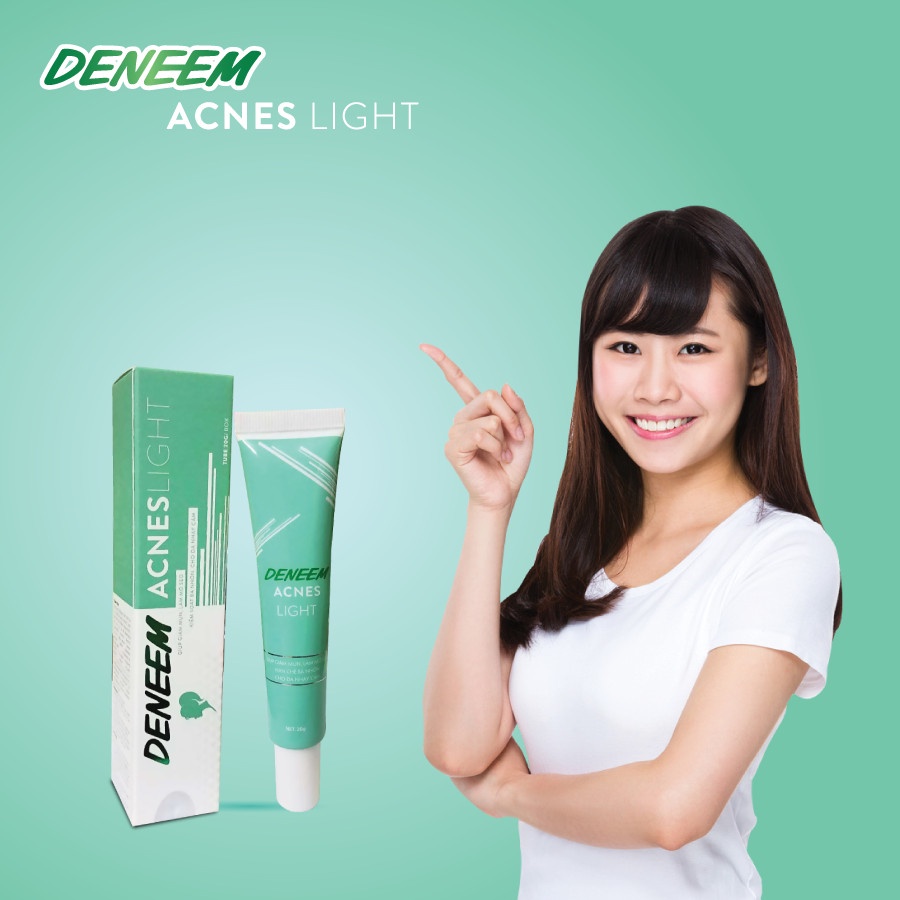 Gel ngừa mụn DENEEM ACNES LIGHT 20g Dành cho Nữ -Mờ sẹo, kháng khuẩn, hạn chế tiết bã nhờn, giúp da mịn màng