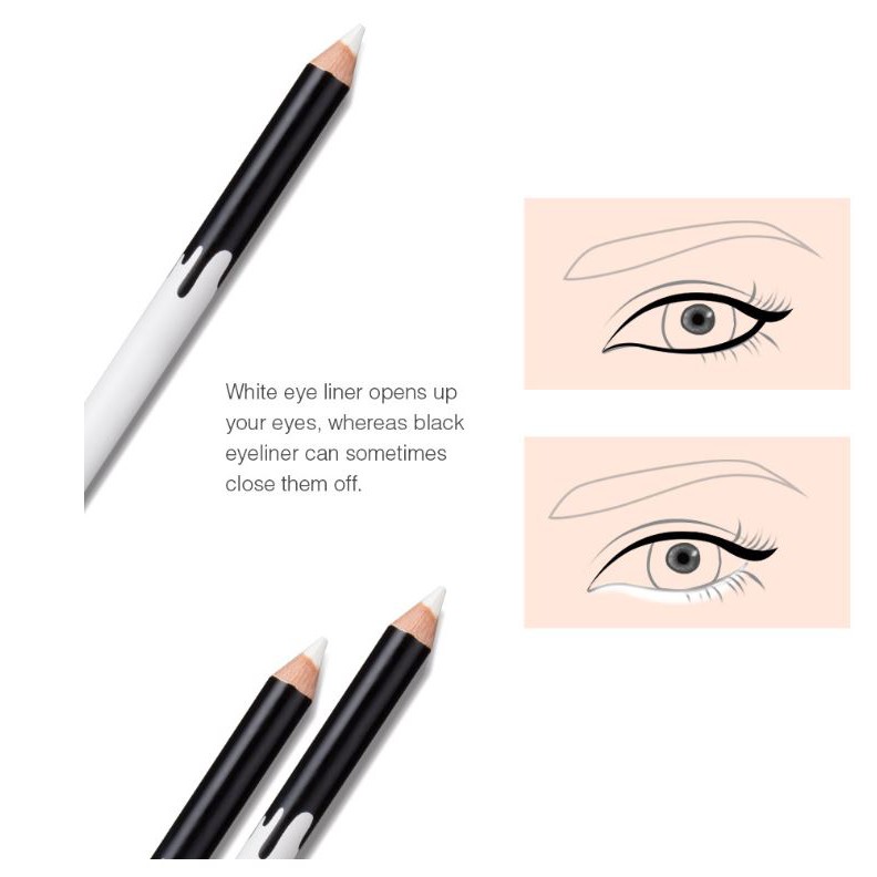 Chì Kẻ Mắt Highlight Màu Trắng - Snow White Soft Eyeliner Pencil