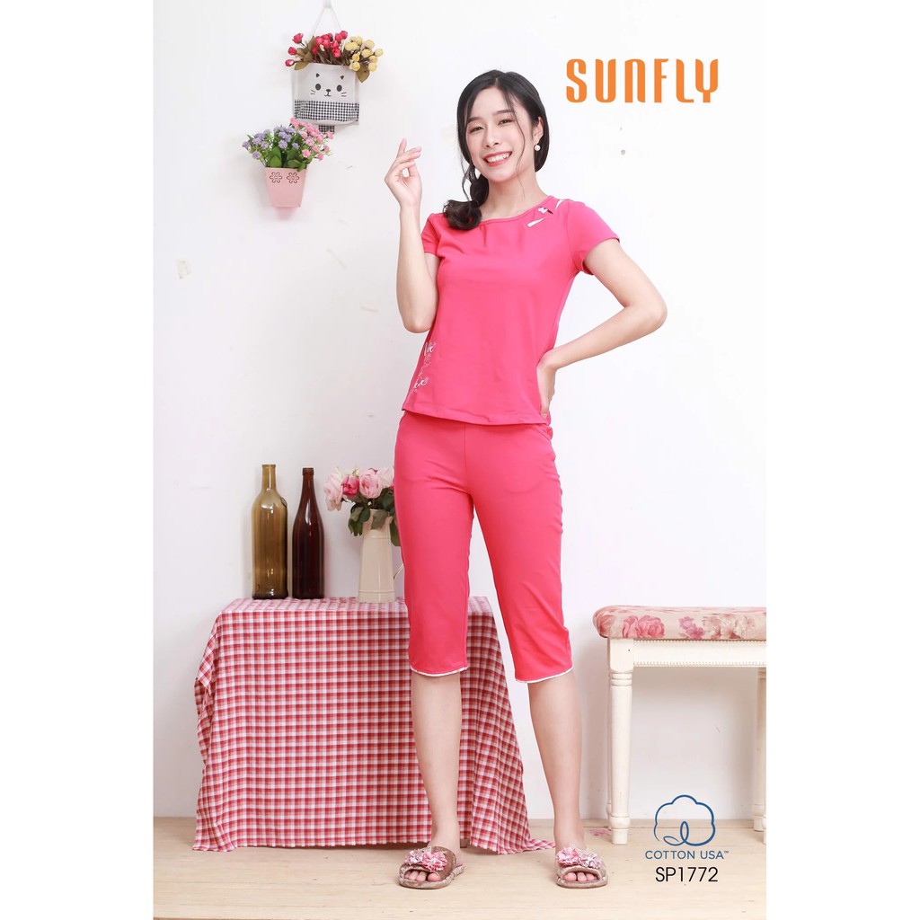 SP1772 BỘ MẶC NHÀ ÁO CỘC TAY, QUẦN LỬNG | BigBuy360 - bigbuy360.vn