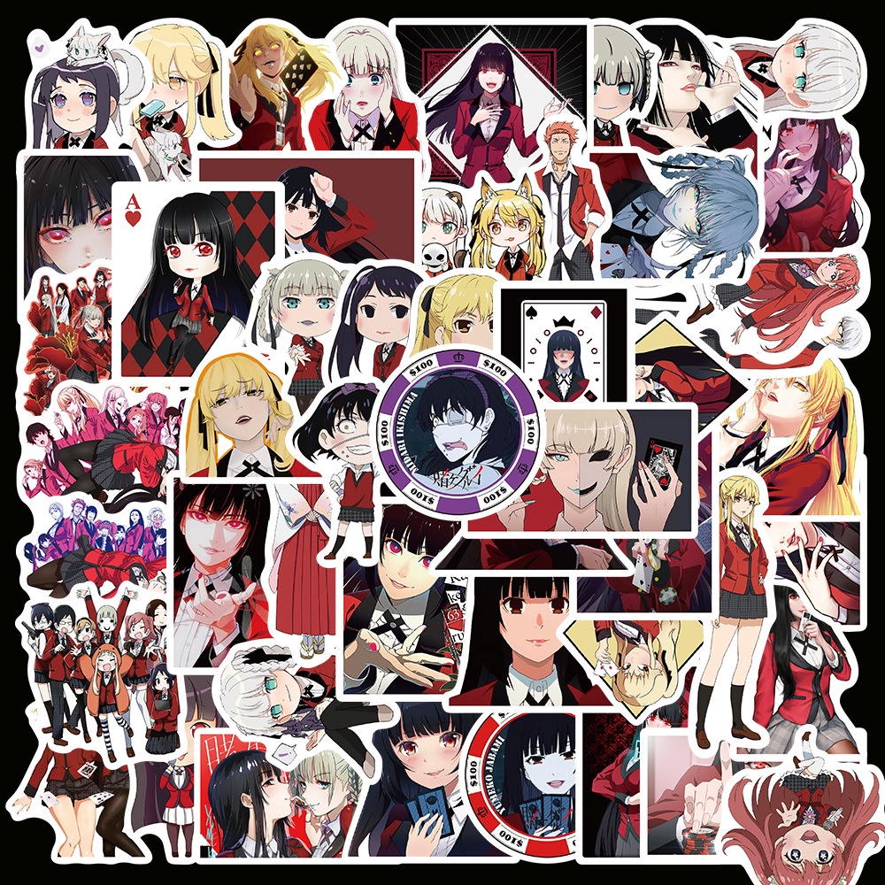 ❉ Kakegurui - Series 01 Anime Stickers ❉ 50Pcs/Set Jabami Yumeko DIY Fashion Doodle Decals Stickers