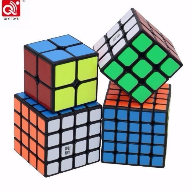 ☂◆Khối lập phương Qiyi Rubik chính hãng Hai Ba Bốn Năm Người Mới Bắt Đầu Gương Xéo Hình Lá Phong Đặc Biệt Cho Trẻ Em Trọ