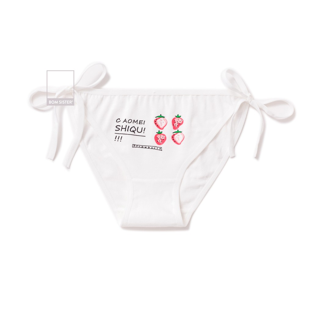 [Mã FAMALLT5 giảm 15% đơn 150k] Quần lót cotton pha cột dây 2 bên hoạ tiết dễ thương BOM SISTER Q2818 | BigBuy360 - bigbuy360.vn
