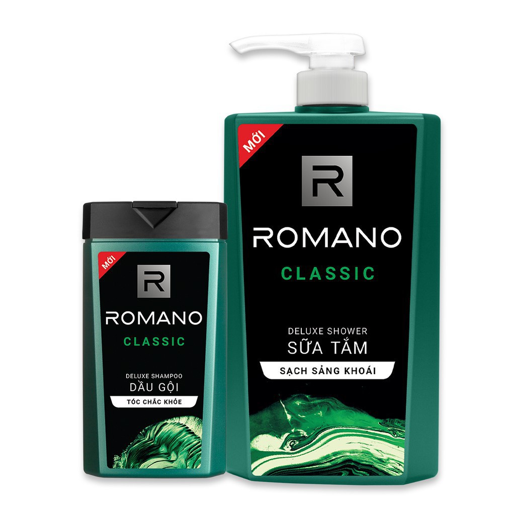 Sữa tắm Romano hương nước hoa 650g Xanh Classic