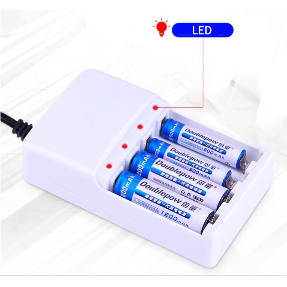 Bộ Pin sạc 4 viên AA 1200mAh Doublepow