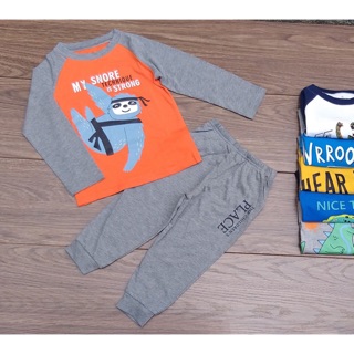 Bộ cotton bé trai sz 1-7y
