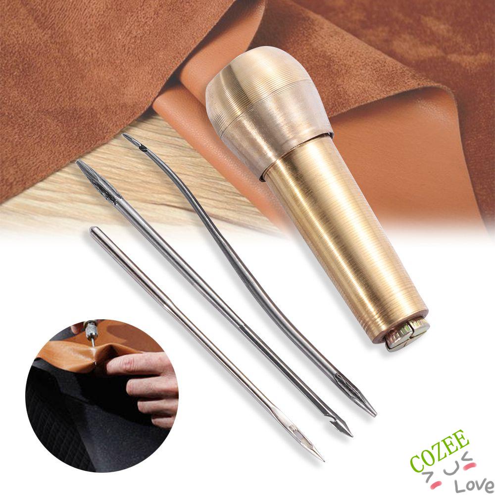 Bộ 4 Món Gồm Dùi Và Kim May Sửa Giày / Đồ Da / Vải Canvas Thủ Công Chuyên Dụng