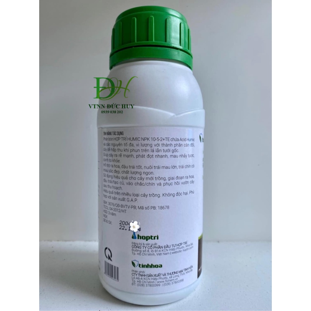 RA RỄ Humic NPK 10-5-2 TE Hợp Trí  - Phân bón lá sinh học