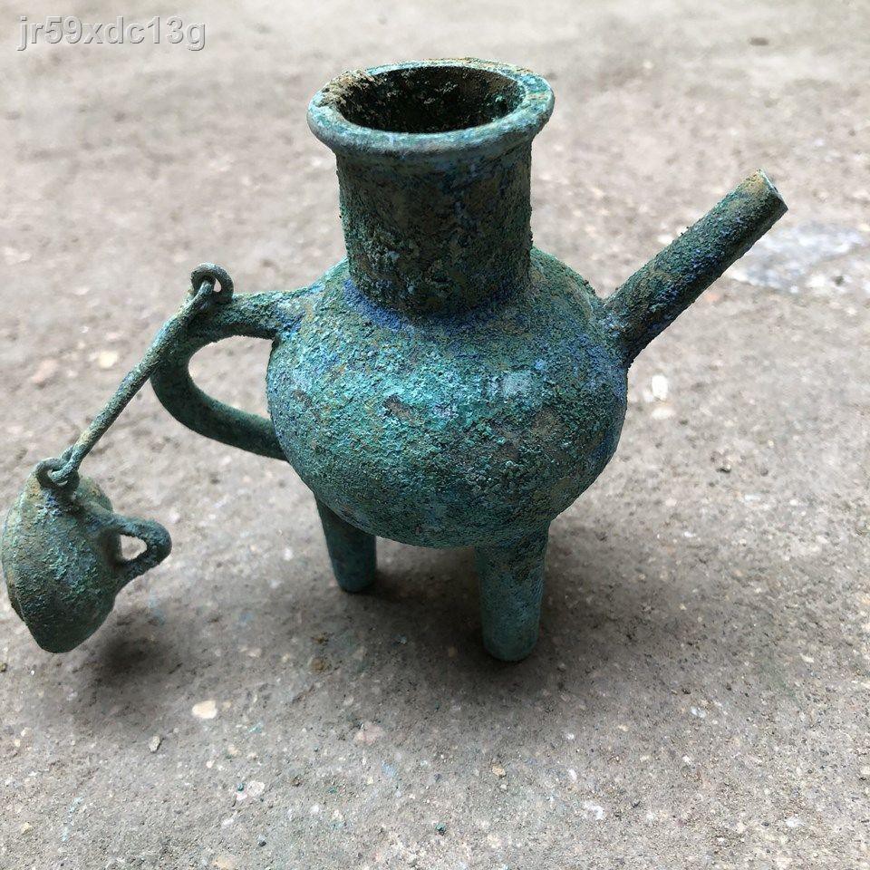 Đồ cổ, Linh tinh, vật cũ của thời nhà Hán, trang trí ấm đun nước bằng đồng được bảo vệ cổ điển, Bình thủ công