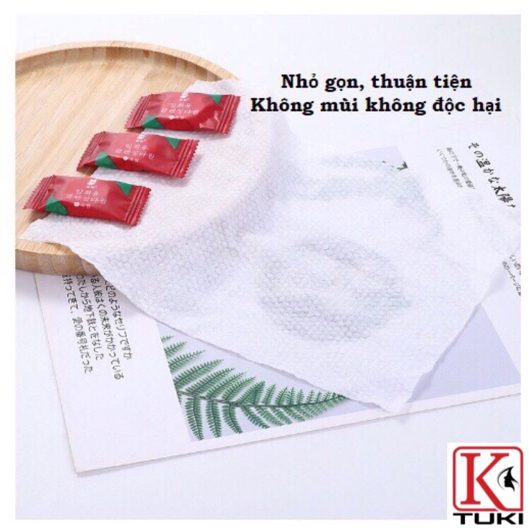 Túi 20 khăn giấy nén Hàn Quốc dạng viên kẹo - tiện dụng, đa năng