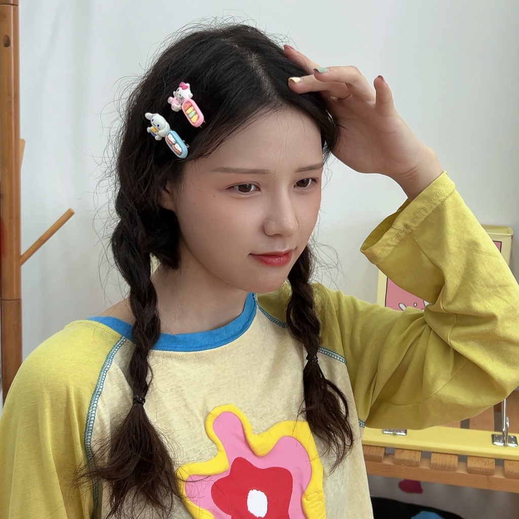 ✨✨kẹp tóc hoạt hình phong cách hàn quốc Kẹp Tóc Mái Bên Họa Tiết Hoạt Hình Sanrio Ngọt Ngào Dễ Thương Phong Cách Hàn Quốc Cho Bé Gái
