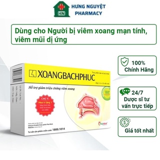 Xoang bách phục viêm xoang dị ứng viêm mũi dị ứng hộp 20 viên