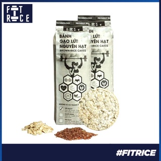 Combo 2 bánh gạo lứt ăn kiêng FitRice (mỗi gói 165g) - Hỗ trợ giảm cân, siết cơ, tập gym, eat clean