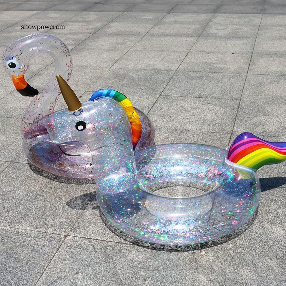 Phao bơi PVC trang trí hình kỳ lân/hồng hạc xinh xắn cho bé