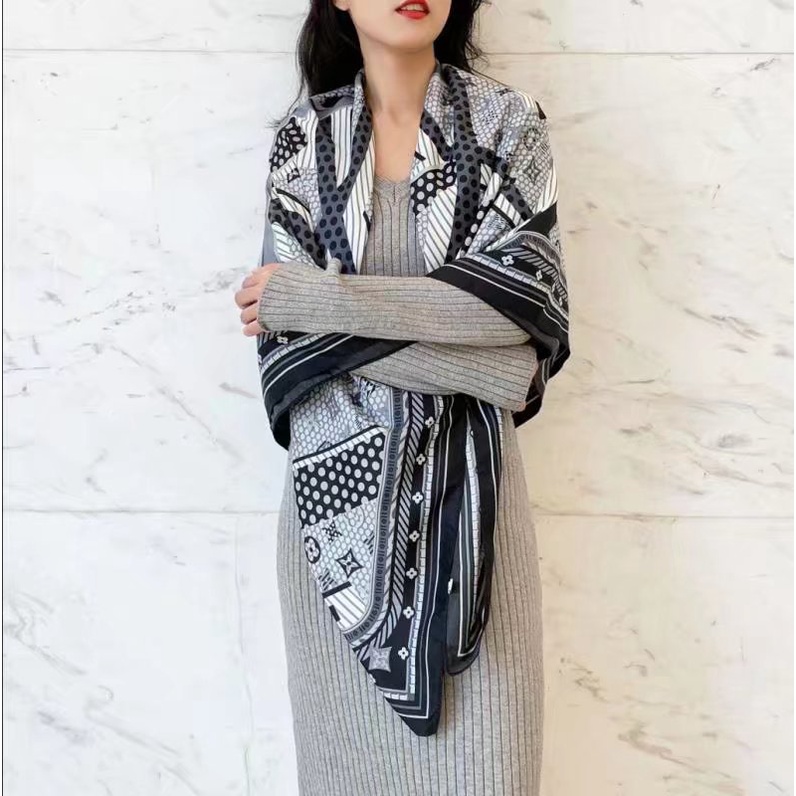 Khăn choàng cổ hình vuông 130x130cm WJ1013-34
