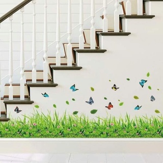 Decal chân cỏ xanh dán tường trang trí