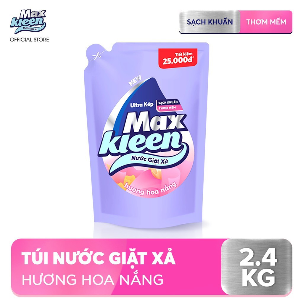 Nước giặt can MAX KLEEN 2.4kg, 3,8kg