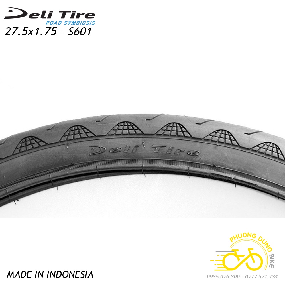 Cặp Lốp (vỏ) và Ruột (săm) xe đạp Deli Tire S601 27.5x1.75