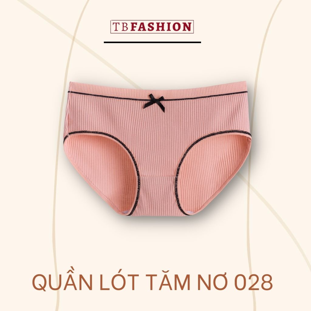 Quần lót Nữ Quần Chip Nữ Gân Tăm Đính Nơ Siêu Dễ Thương Họa Tiết Quanh Viền Co Dãn Tốt Nhiều Màu QL12