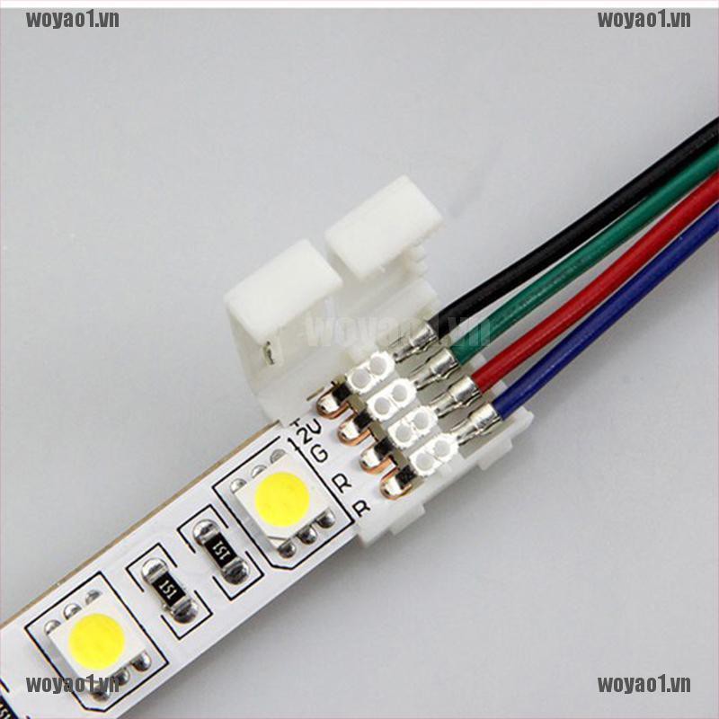 Phụ tùng 10 mm 4 chân hai đầu nối với cáp cho dải đèn LED 5050 RGB