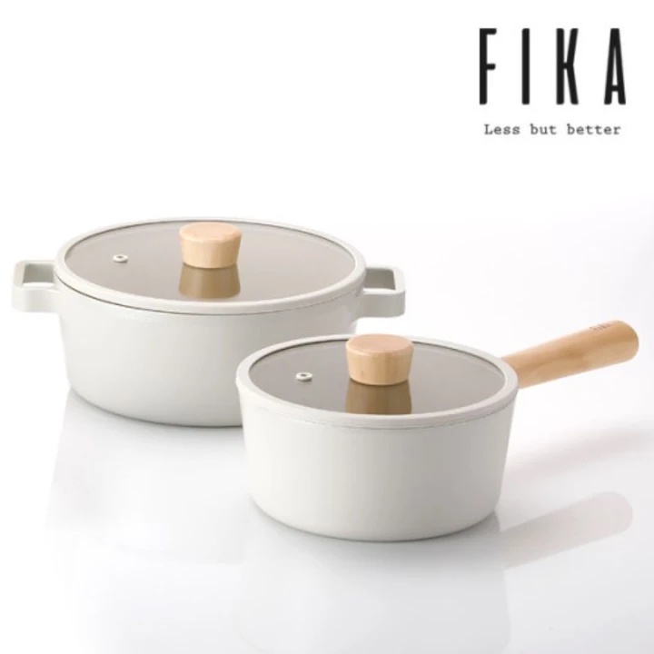 [Hàng chính hãng] Bộ 4 món Neoflam Fika Hàn Quốc, chảo chiên cạn 24, 28cm, nồi sâu 18, nông 22cm. Hàng có sẵn giao ngay.