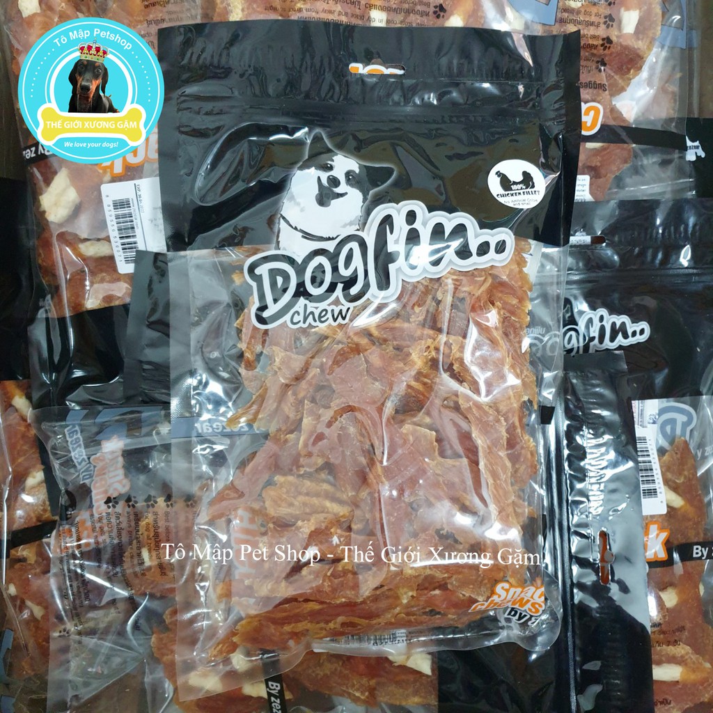 SNACK THƯỞNG KHÔ GÀ DOGFIN 350GR CHO CHÓ