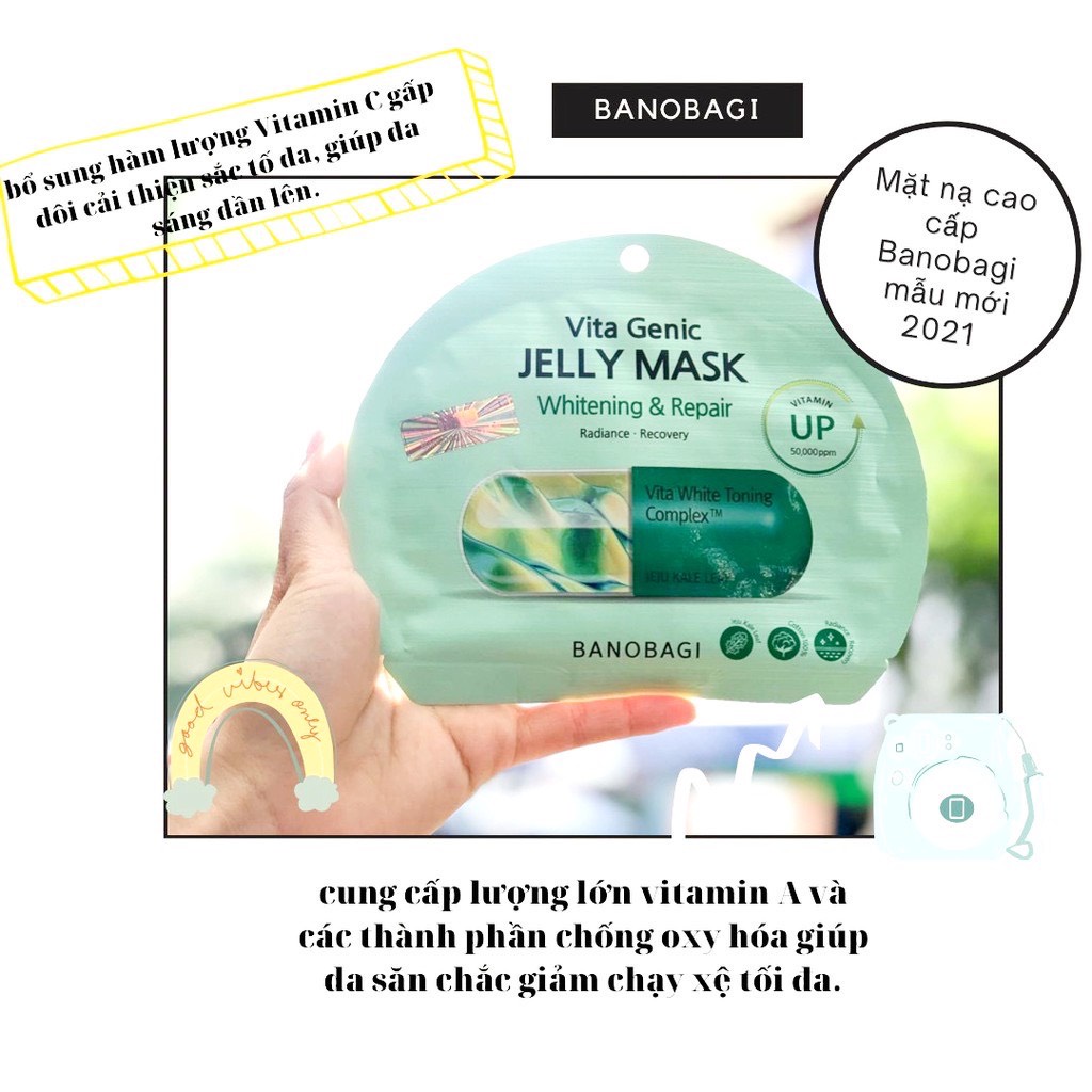 MẶT NẠ ĐẮP MẶT HÌNH VIÊN THUỐC BANOBAGI WHITENING & REPAIR VITA GENIC JELLY  MASK ( dưỡng trắng phục hồi ) bộ 10 miếng | Shopee Việt Nam