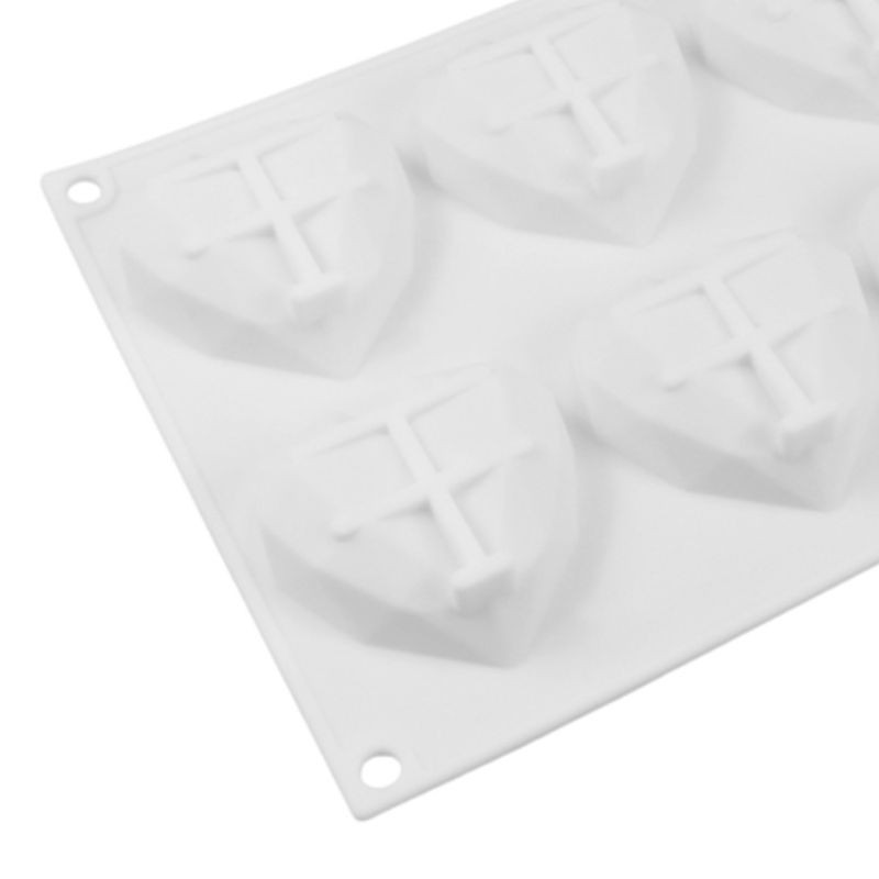 Khuôn silicon chuyên dụng để làm bánh kẹo thiết kế 8 ô hình trái tim dễ thương