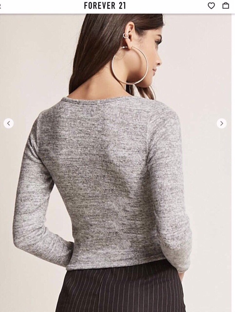 Áo len dệt kim croptop F21