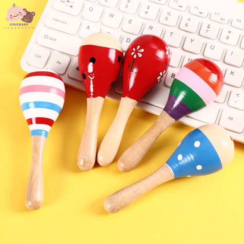 Lục lạc gỗ đầu tròn đồ chơi cho bé