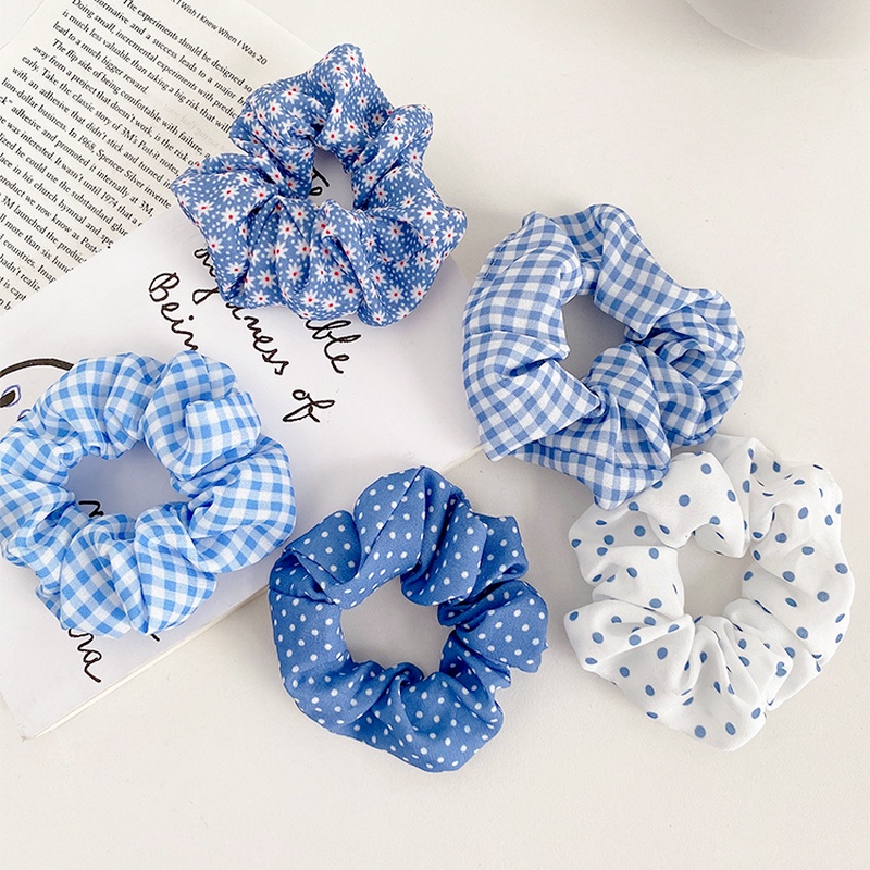 Dây buộc tóc co giãn nhiều họa tiết tùy chọn đơn giản dễ thương cho nữ