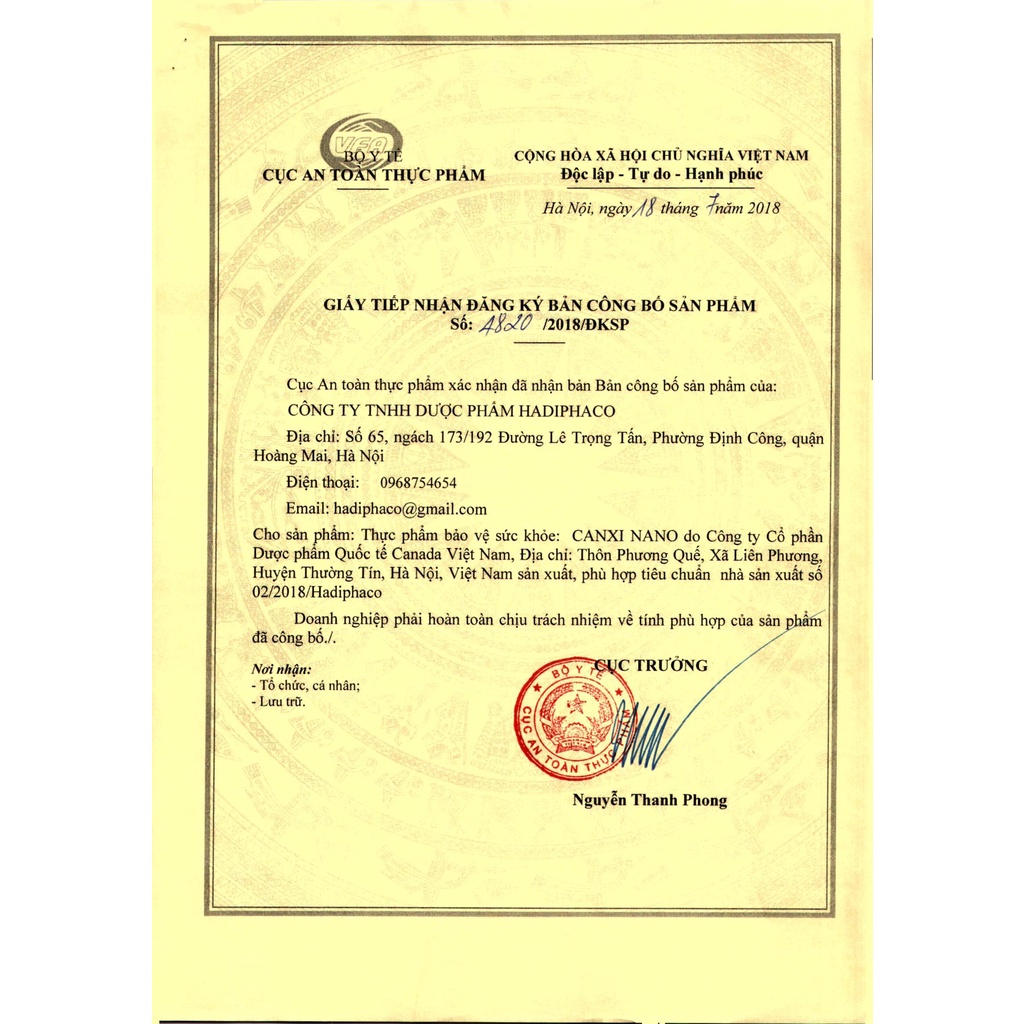 Canxi Nano Hadipharco hỗ trợ sự phát triển của hệ xương, răng cho trẻ nhỏ, hỗ trợ giảm loãng xương.