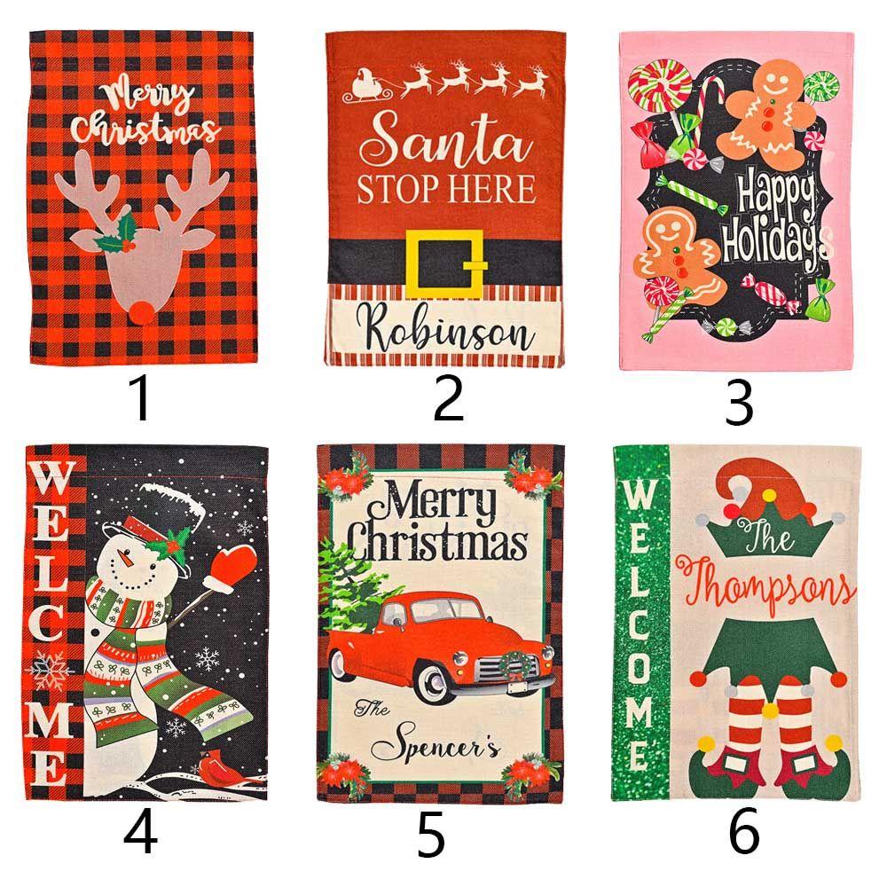 Cờ Treo Hai Mặt Hình Người Tuyết Và Người Tuyết Dùng Trang Trí Khu Vườn Ngày Giáng Sinh