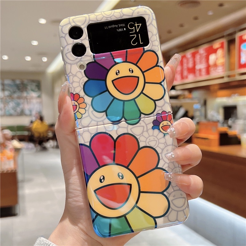 Ốp Điện Thoại Nắp Gập Chống Sốc Chống Va Đập In Họa Tiết Hoa Dễ Thương Dành Cho Samsung Galaxy Z Flip 4 Z Flip 4 Zflip4 Z Flip 4 Z Flip 4