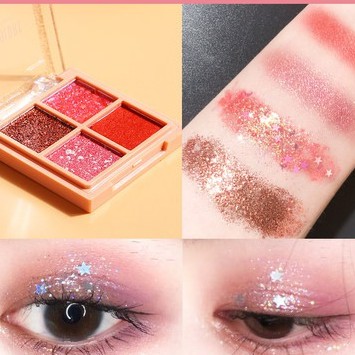 Phấn mắt nhũ kim tuyến Sivanna Colors Moon & Star Mini Palette