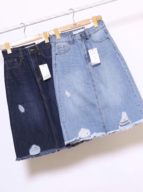 Chân váy jeans form A