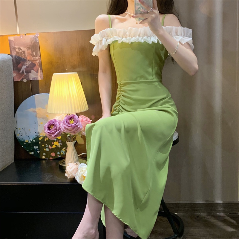Đầm IELGY không tay xẻ tà thanh lịch cho nữ
