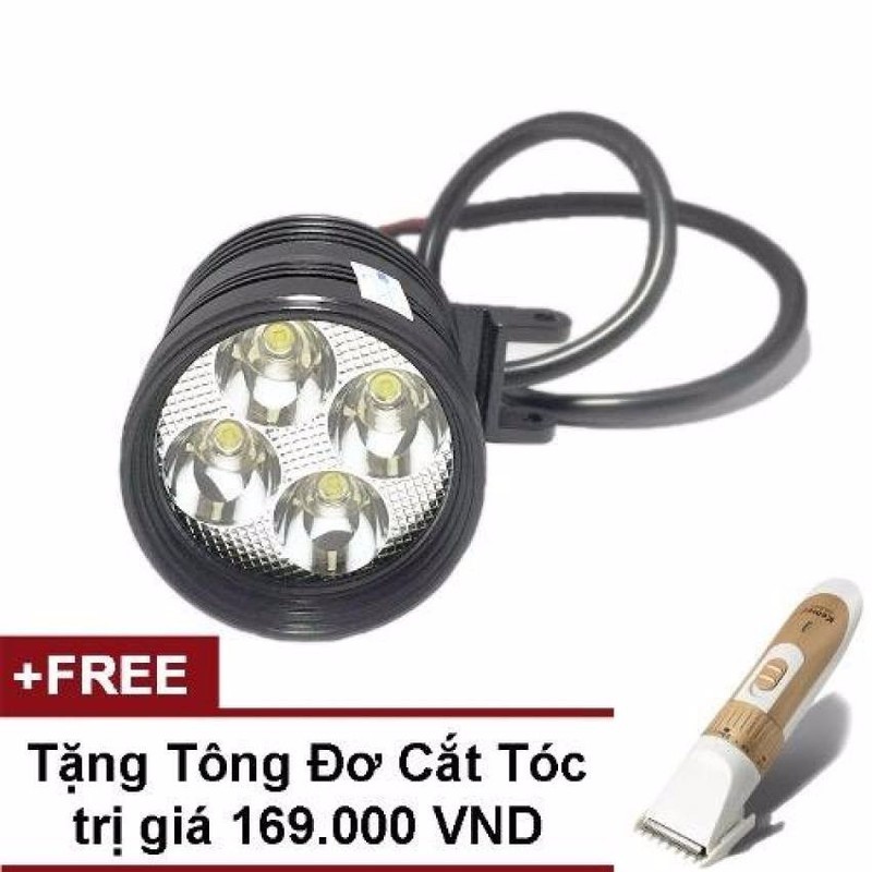 Đèn Led trợ sáng xe máy L4 - CYT + Tặng Tông Đơ cắt tóc bằng pin