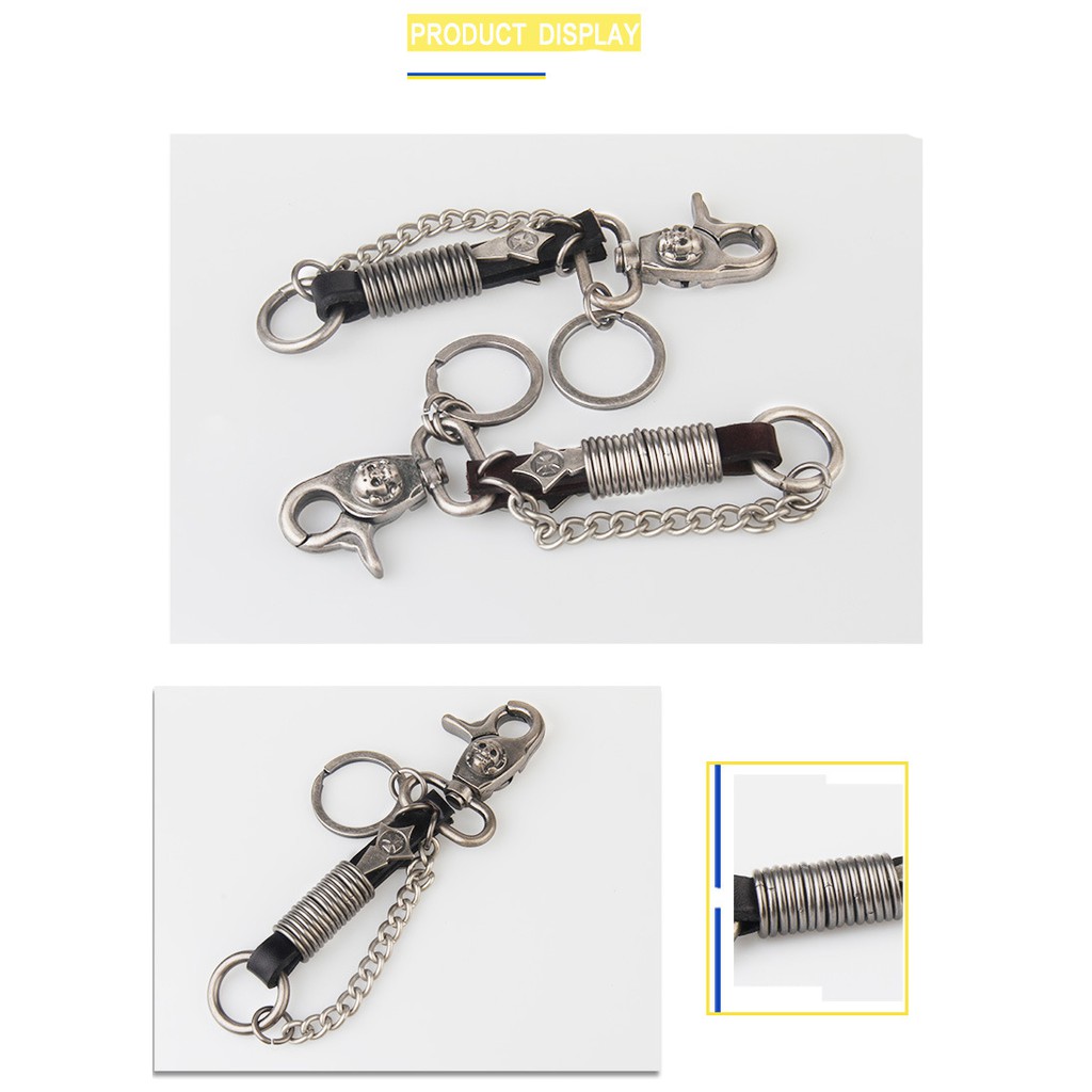 Móc khóa Eo Retro phong cách rock từ hợp kim móc chìa khóa cổ điển phương Tây cao cấp Skull Keychain Phặn Phặn