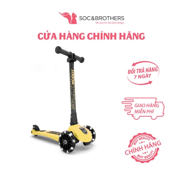 Xe scooter trẻ em Scoot and Ride Highwaykick 3 LED màu Lemon