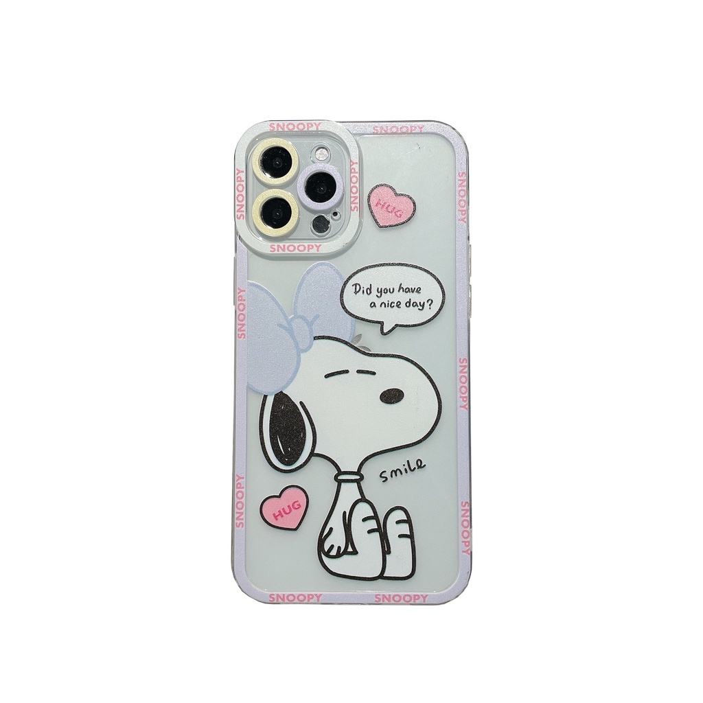 Ốp lưng iphone ✨DECASE's ✨ trong lỗ viền camera hình in Snoopy 7plus/8plus/x/xs/xsmax/11/11promax/12/12promax | BigBuy360 - bigbuy360.vn