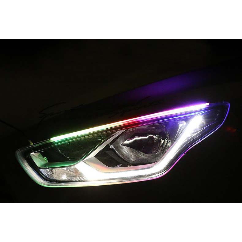 Cặp dây đèn led mí xe hơi daylight ~  xi nhan 60cm  siêu mỏng 4mm