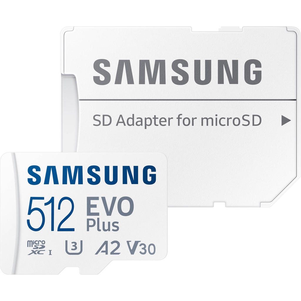 [Mã 99ELHA giảm 7% đơn 300K] Thẻ Nhớ MicroSDXC Samsung EVO Plus U3 A2 V30 512GB 130MB/s - Tốc Độ Cao