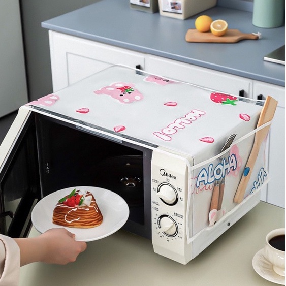 Tấm Phủ Lò Vi Sóng Bằng Vải PEVA Che Bụi Chống Thấm Có Túi Cao Cấp 88311