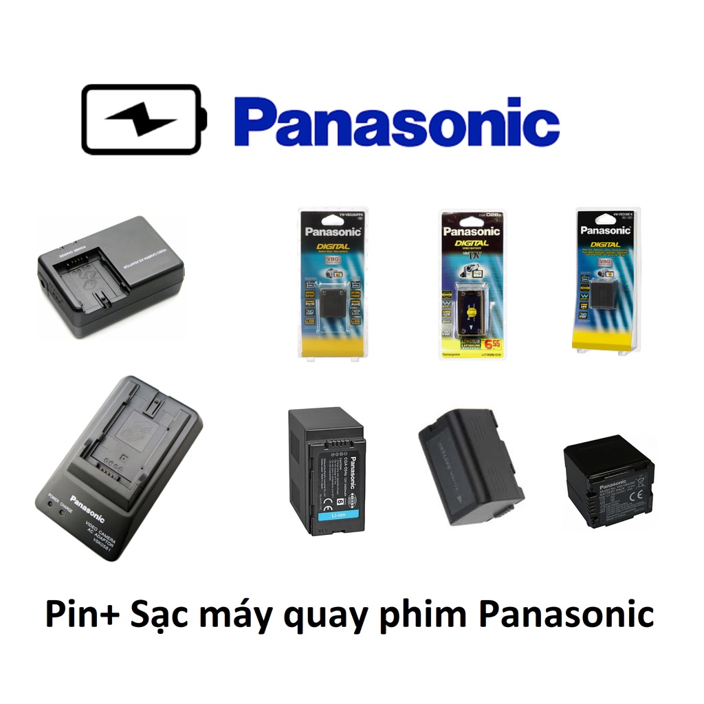 Pin, sạc máy quay phim panasonic