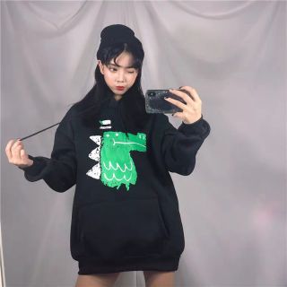 Áo hoodie in hình uzzlang ( có ảnh thật)