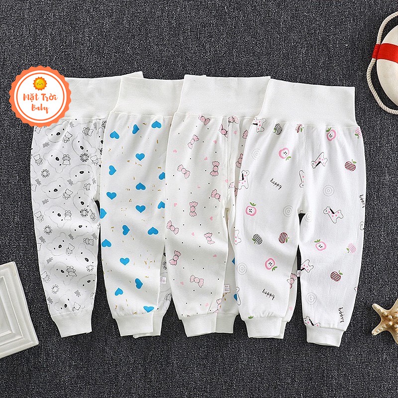 Quần cotton cạp cao mềm mại đáng yêu cho bé 1-3 tuổi