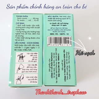 Nước muối sinh lý Natriclorid_ Traphaco 10ml
