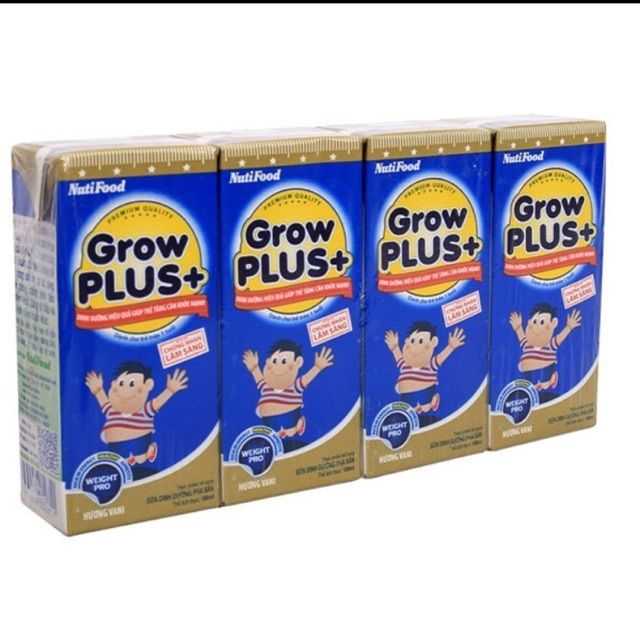 Sữa Growplus xanh pha sẵn 180ml NutiFood